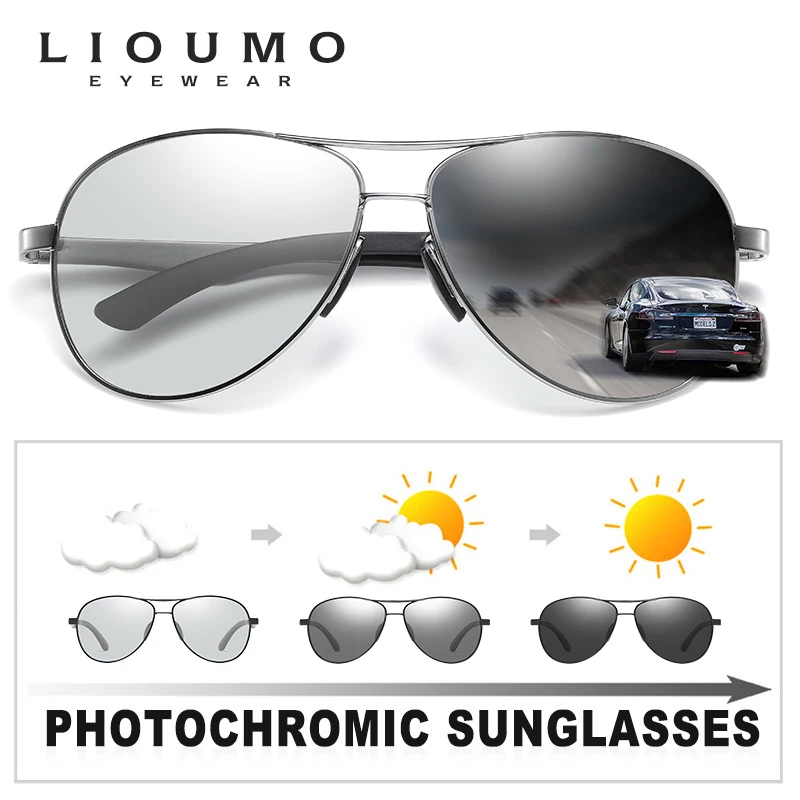 LIOUMO Brand Design New Aviation Male Sunglasses Polarized Goggles Men  Women Sun Glasses HD Driving Mirror Glasses2159 From 21,77 €